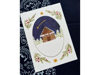 Pohlednice - Vánoční chaloupka
