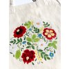 Bavlněné tašky - Květy výšivka