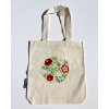 Bavlněné tašky - Květy výšivka