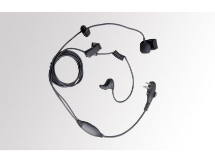 Hovorová souprava EBM01 pro vysílačky HYT TC-610, Hytera PD505. Speciální mikrofon integrovaný ve sluchátku pracuje na principu snímaní vibrací kůstek v uchu