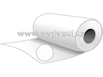 SPOFIX S80b - pevný stříhací podkladový materiál pro vyšívání, gramáž 80g/m2, šíře 100cm, barva bílá, DOPRODEJ ZBYTKU ROLE 9,2m