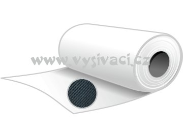 NOVOFIXIN N70č - pevný stříhací podkladový materiál pro vyšívání, gramáž 70g/m2, barva černá, šíře 80cm, DOPRODEJ ZBYTKU ROLE 8,7m