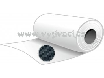 NOVOFIXIN N70č - pevný stříhací podkladový materiál pro vyšívání, gramáž 70g/m2, barva černá, šíře 80cm, návin 10 nebo 100 metrů