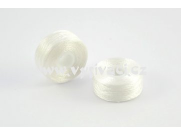 předvinuté spodní cívky SPOLYPRE 100% polyester, síla 75D/2, barva bílá, balení  10ks nebo 144ks