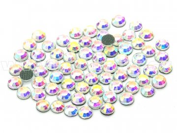 hot-fix skleněné nažehlovací kameny na textil barva 201 AB Crystal, velikost SS6 až SS30