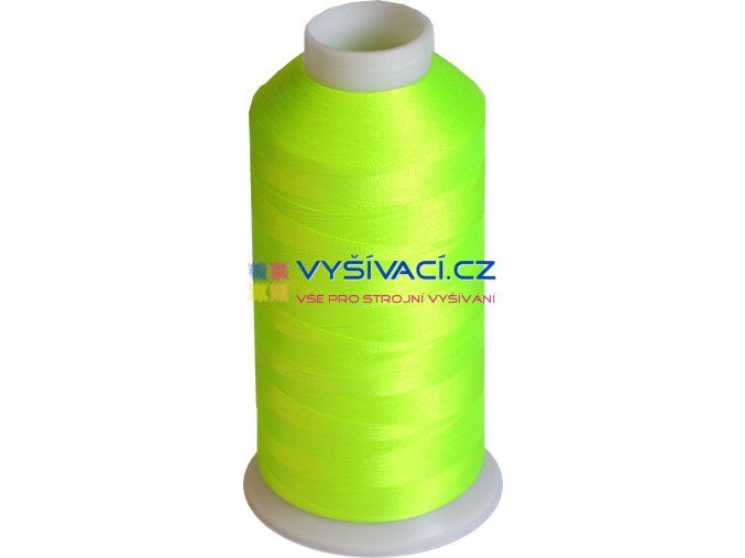Vyšívací nit polyesterová P3196 fluo žlutozelená