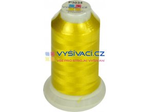 polyesterová vyšívací nit P3034 žlutá 1000m