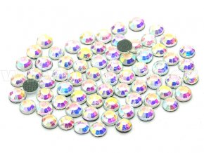 hot-fix skleněné nažehlovací kameny na textil barva 201 AB Crystal, velikost SS6 až SS30
