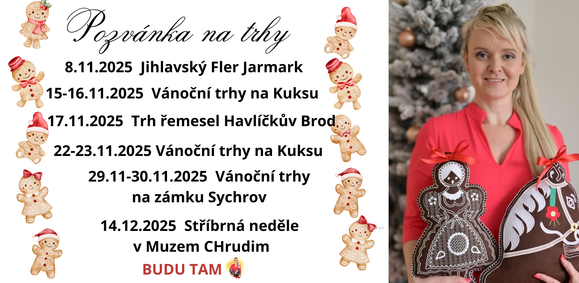 Kde na trzích potkáte vyšívané perníčky.