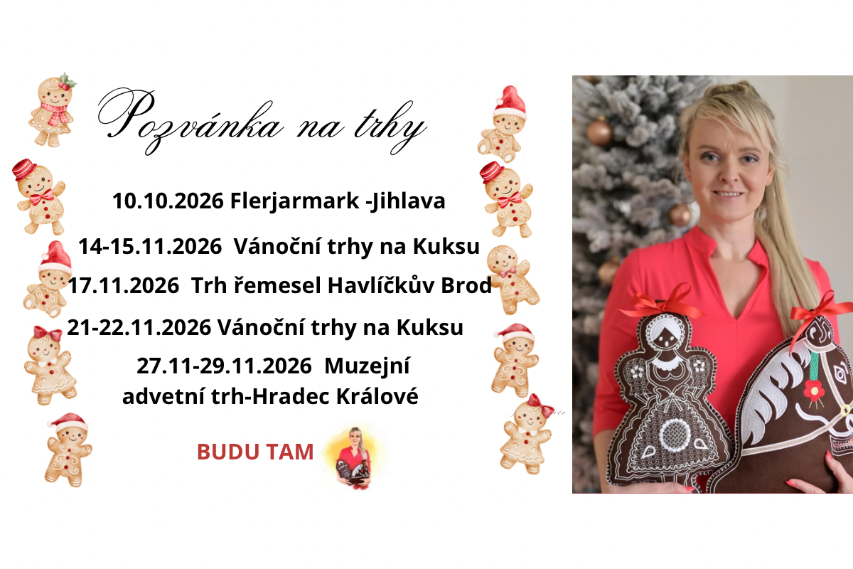 Kde na trzích potkáte vyšívané perníčky.