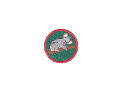 Družinová nášivka - Koala (zelený podklad)
