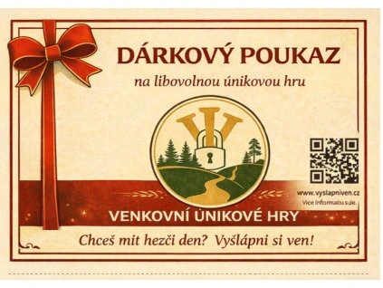 Dárkový poukaz na libovolnou Venkovní únikovou hru