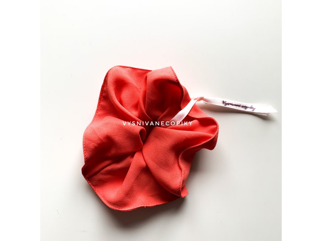 Rubber_band_scrunchie_for_hair_gumička_scrunchie_do_vlasov_látkovaná_orange_oranžová_vysnivanecopiky