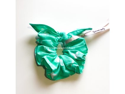 Rubber_band_scrunchie_for_hair_gumička_scrunchie_do_vlasov_látkovaná_star_hviezda_vysnivanecopiky