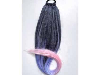Children'sBraidOnAnElasticBand_DetskýCopNaGumičke_Black-Blue-Pink_Čierna-Modra-Ružová_vysnivanecopiky