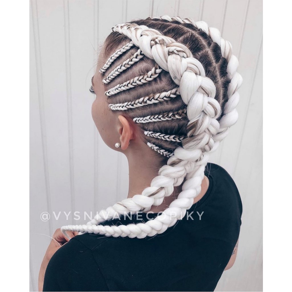 Kanekalon VYSNÍVANÝ WHITE - VYSNÍVANÉ COPÍKY