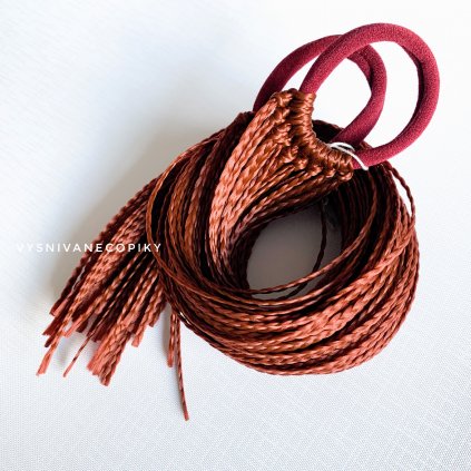 A pair of braided ties - Red-Ginger