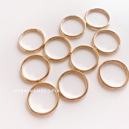 Gold rings - 16mm - 10pcs