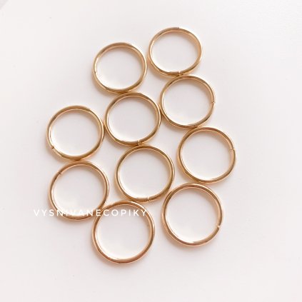 Gold rings - 14mm - 20pcs