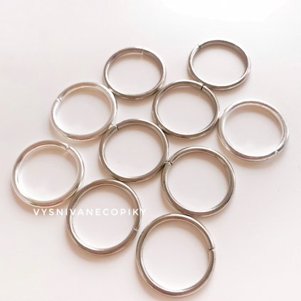 Silver rings - 20mm - 10pcs