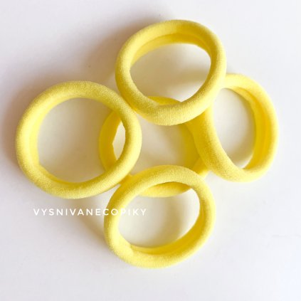 Hair_bands_gumičky_do_vlasov_5ks_yellow_žlté_vysnivanecopiky