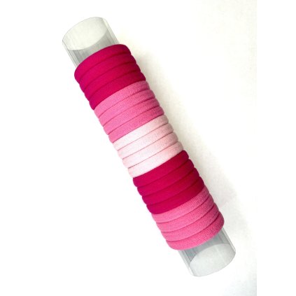 Hair bands - Pink - 20 pcs