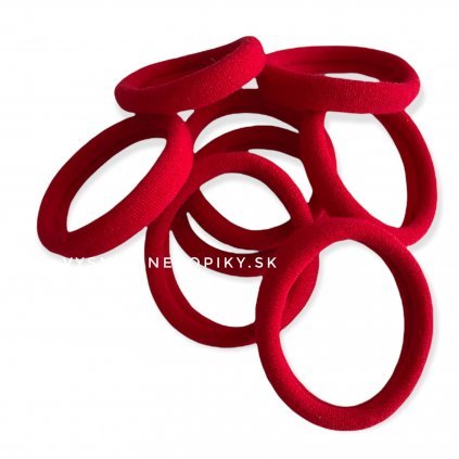 Gumičky do vlasov - klasické 5ks - červené