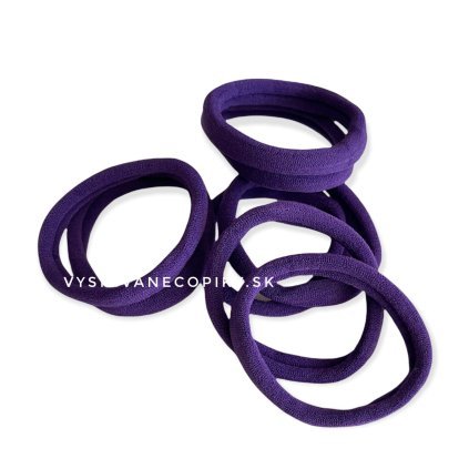 Gumičky do vlasov - klasické 5ks - fialové