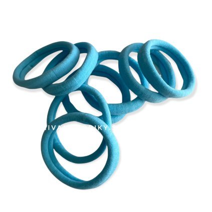 Gumičky do vlasov - klasické 5ks - svetlo-modré