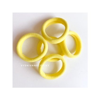 Gumičky do vlasov - klasické 5ks - žlté