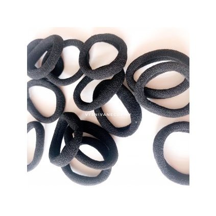Detské gumičky do vlasov - čierne 20ks
