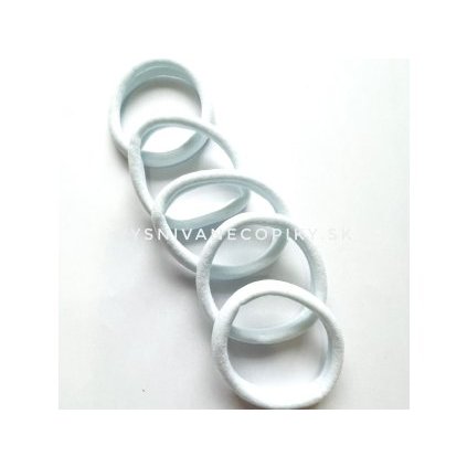 Gumičky do vlasov - veľké 5 ks -biele