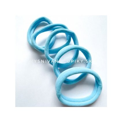 Gumičky do vlasov - veľké 5 ks - svetlo-modré