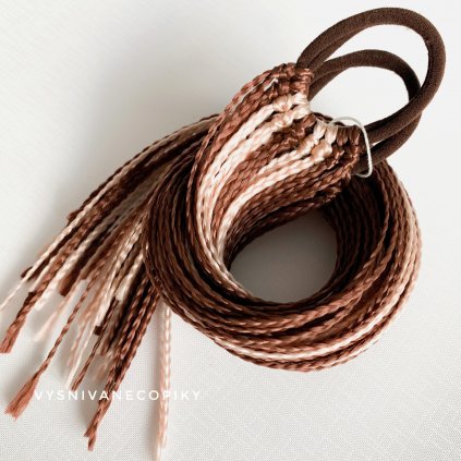 A pair of braided  ties -  Brown/Blond