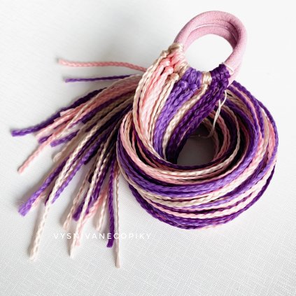 A pair of braided ties - Purple-Blond