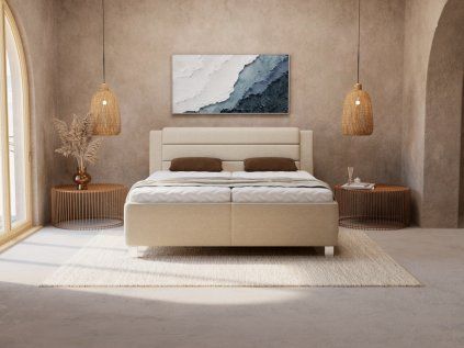 Manželská postel boxspring Tenessee