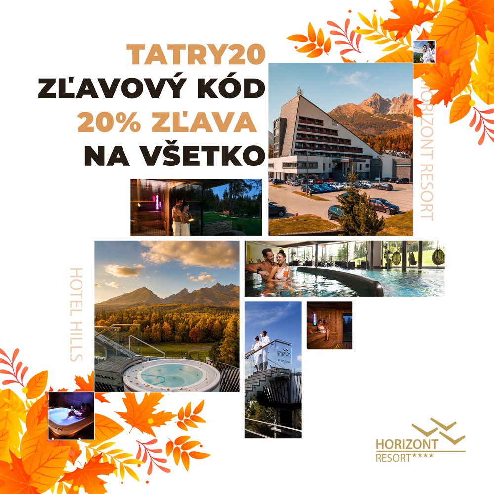 Zľava 20% na všetko s kódom TATRY20