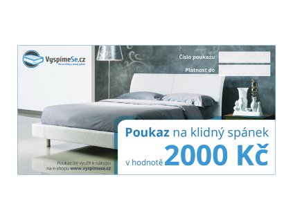 Dárkový poukaz v hodnotě 2000 Kč