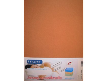 Jersey prostěradlo 80x200/25 cm (č.34-sv.rezavá)