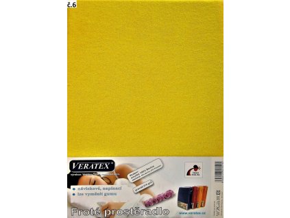 frote prosteradlo 200x240 cm c 6 str zluta