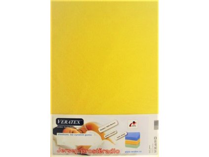 Jersey prostěradlo 80x220 cm (č. 6-stř.žlutá)