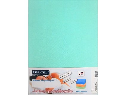 Jersey prostěradlo 80x220 cm (č.26-tyrkysová)