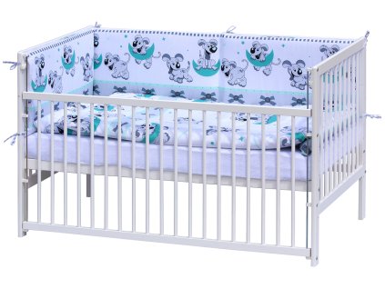 6749 4 detska postylka s kompletni vybavou scarlett 140 x 70 cm tigi tyrkysova