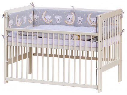 7424 4 detska postylka s kompletni vybavou scarlett 120 x 60 cm toro seda