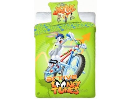 Povlečení Looney Tunes active 140x200 (zelené)