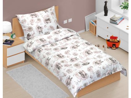 povleceni bavlnene junior spici medvidek 140x200 70x90 cm