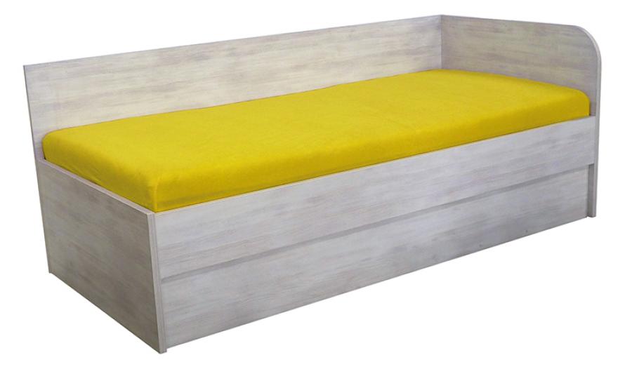 Levně Lermo Postel se zvýšenou bočnicí Katy s úložným prostorem Rozměr: 80x200 cm, Dekor: antracit