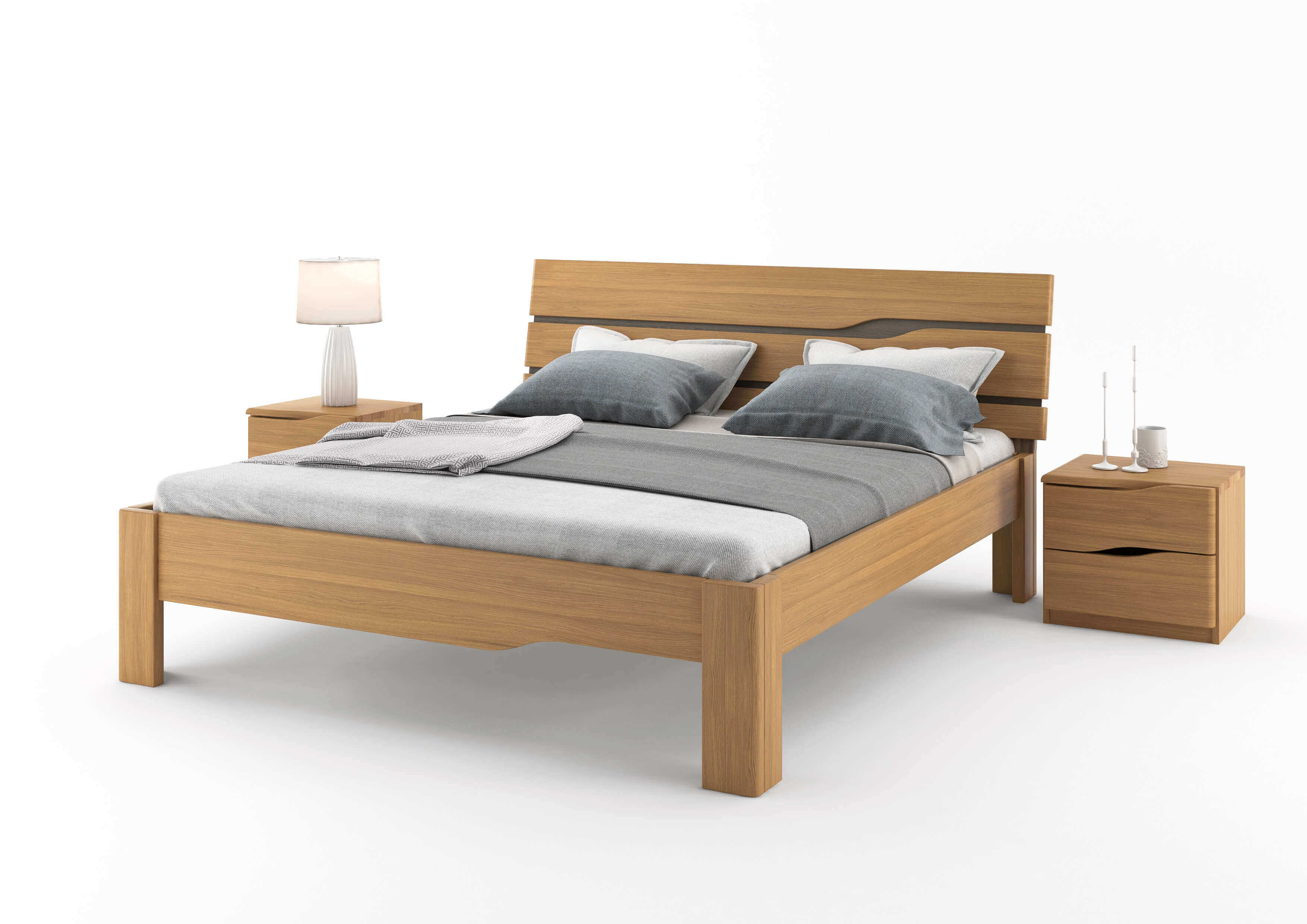 Jelínek Elen Rozměr: 90x200 cm, Materiál: Dub, Moření: Přírodní (obrázek 3)
