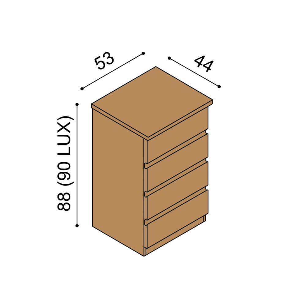 Komoda JELÍNEK DALILA LUX Y1Z4 Materiál: Dub, Moření: Přírodní (obrázek 3)