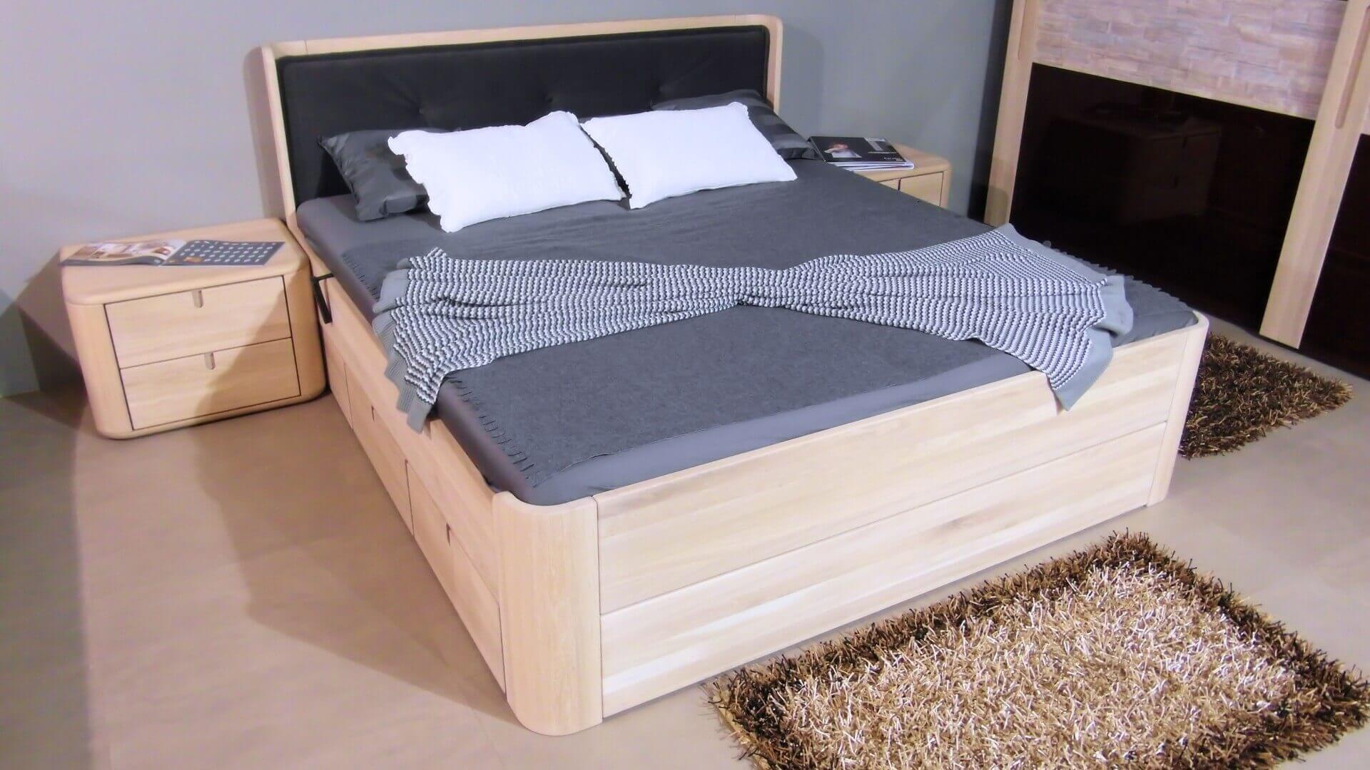 Noční stolek JELÍNEK LARA Materiál: Dub, Moření: Přírodní (obrázek 3)